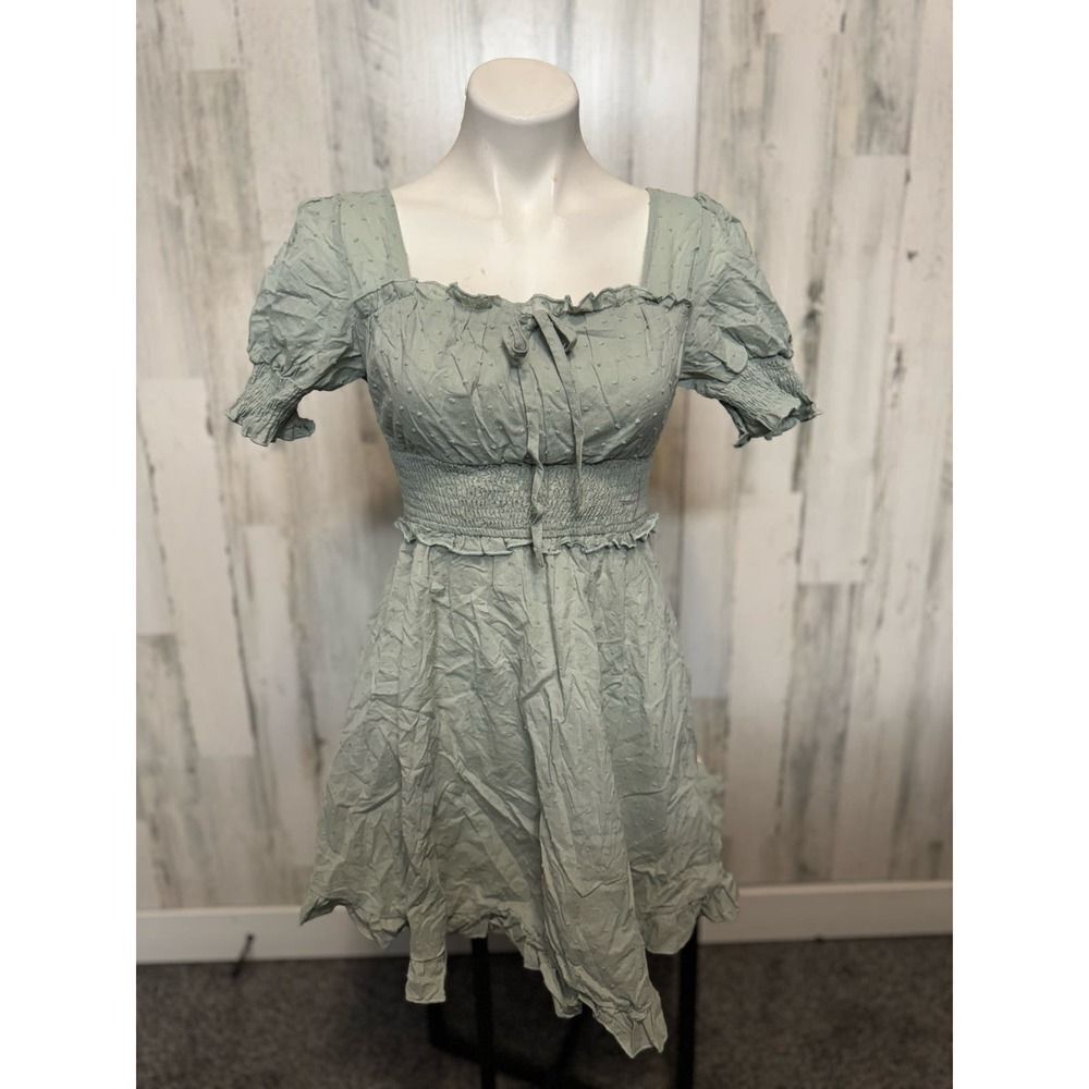 Simplee green flare dress